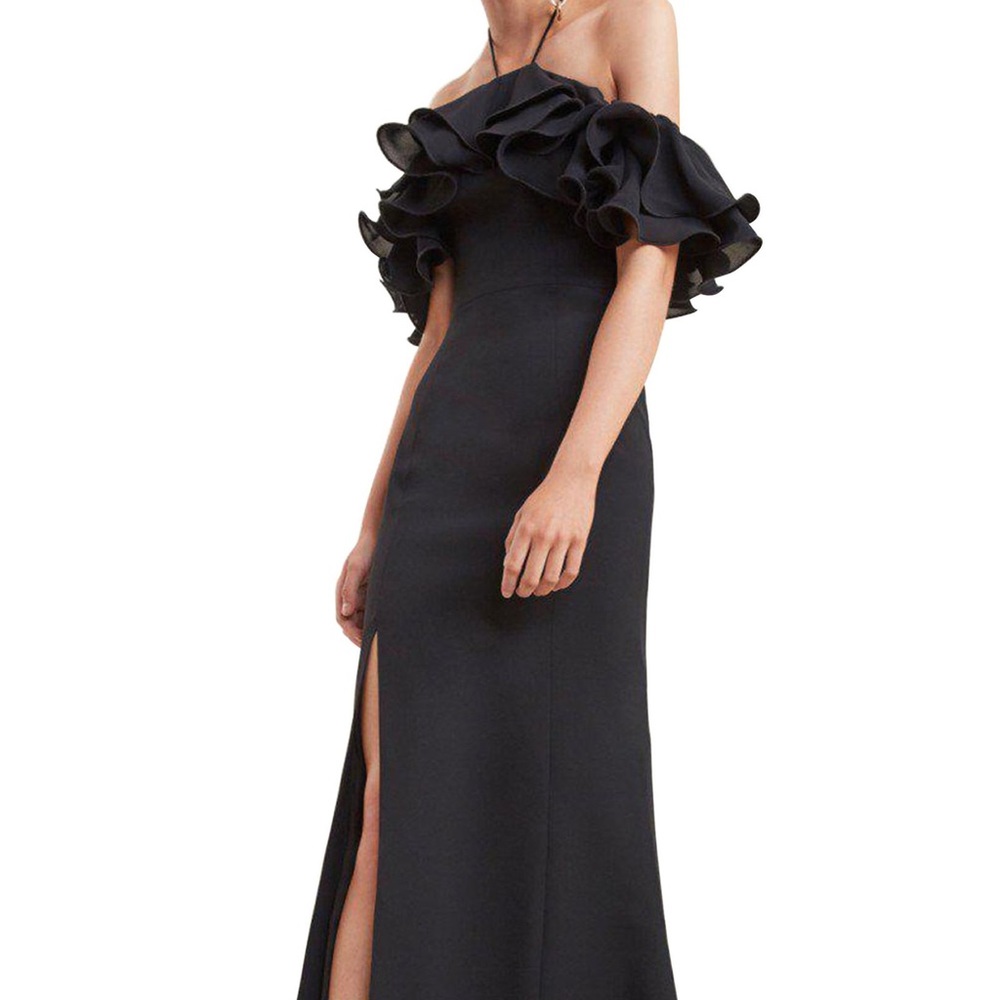 C/meo Collective Black Off the Shoulder Dress